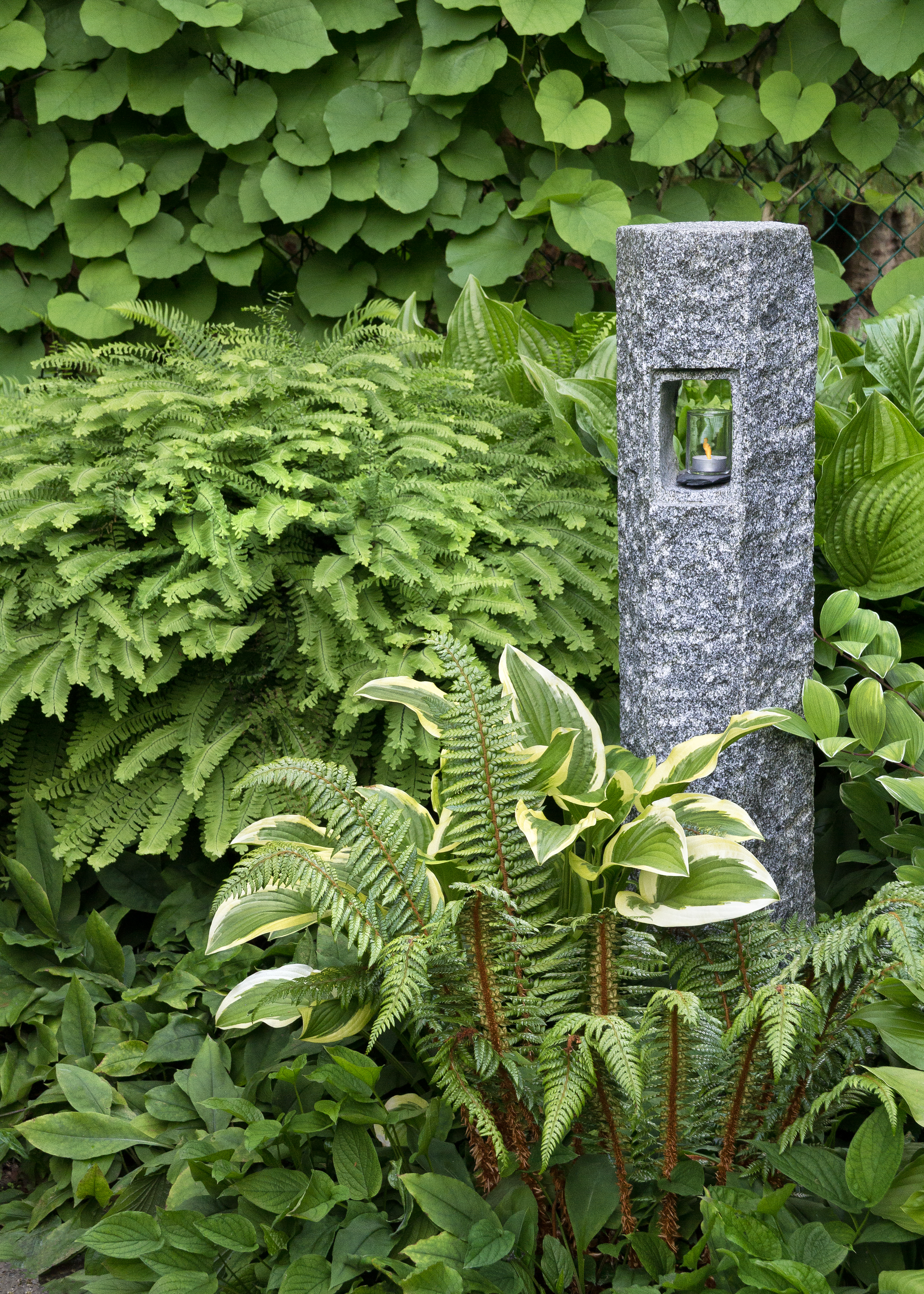 Adiantum_pedatum_-_Hosta_-_Polystichum_polyblepharum_-_granite_light_post_1676M_copy