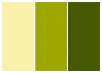 green gradient color palette