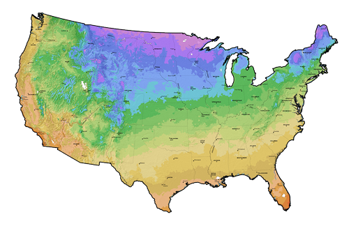 Hardiness Zone Map