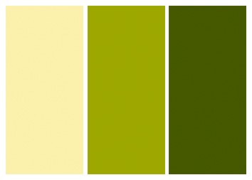 green gradient color palette